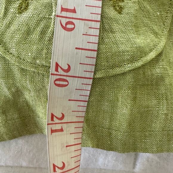 J JILL Womens Jacket MP Linen Embroidered Detail Spring Lagenlook Casual Preppy - Picture 11 of 13